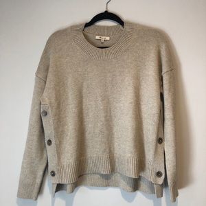 Madewell sweater with buttons on the sides